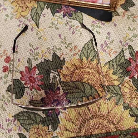 Retro Aviator Wire Frame Unisex Sunglasses in silvertone w black lenses … - Picture 5 of 5